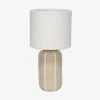 Tafellamp interieur keramiek, bouclé lampenkap H 41cm