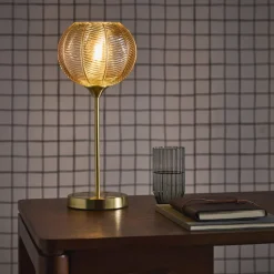 Tafellamp interieur, metaal en glas, Ø 20 cm