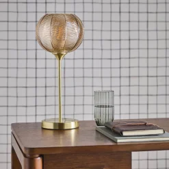Tafellamp interieur, metaal en glas, Ø 20 cm