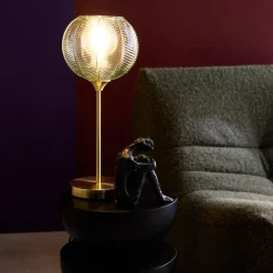 Tafellamp interieur, metaal en glas, Ø 20 cm