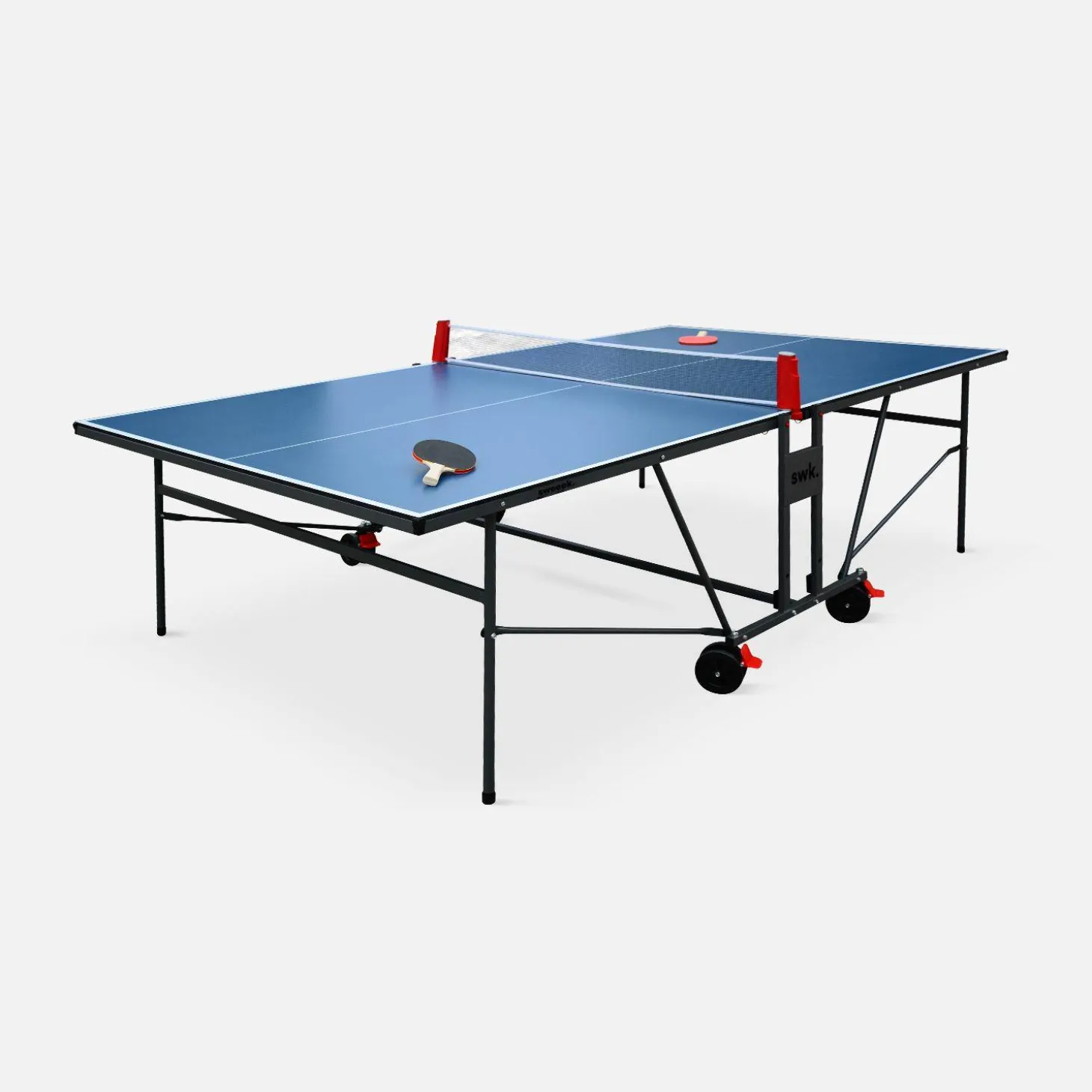 Tafeltennistafel voor binnen met 2 rackets, 3 ballen en beschermhoes