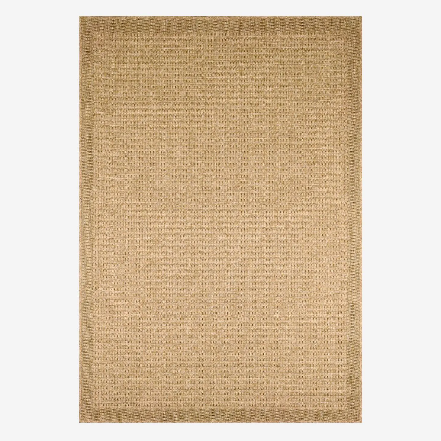 Tapijt jute-effect beige voor binnen en buiten