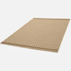Tapijt voor binnen/buiten met jute-effect naturel