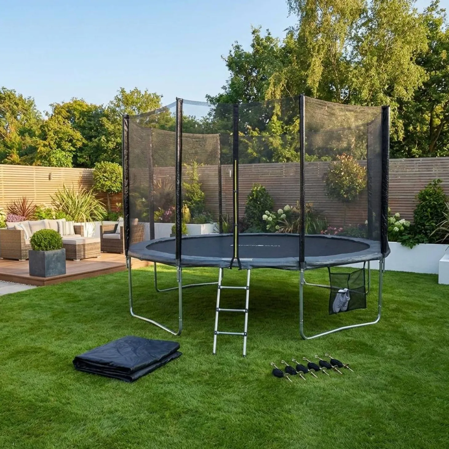 Trampoline 490cm met accessoires