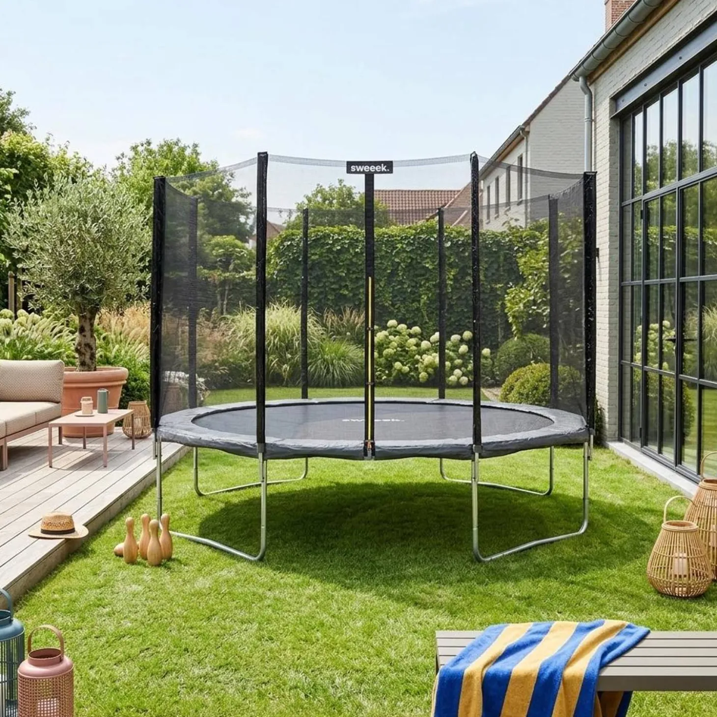 Trampoline 370cm met veiligheidsnet