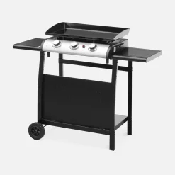 Trolley voor bakplaat, 3 branders