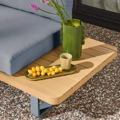 Tuinbank van acaciahout en aluminium voor 2 personen