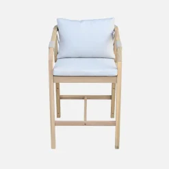 Tuinmeubelset van acaciahout en touw (set van 2)
