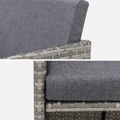 Tuinmeubelset van wicker, 6-10 zitplaatsen