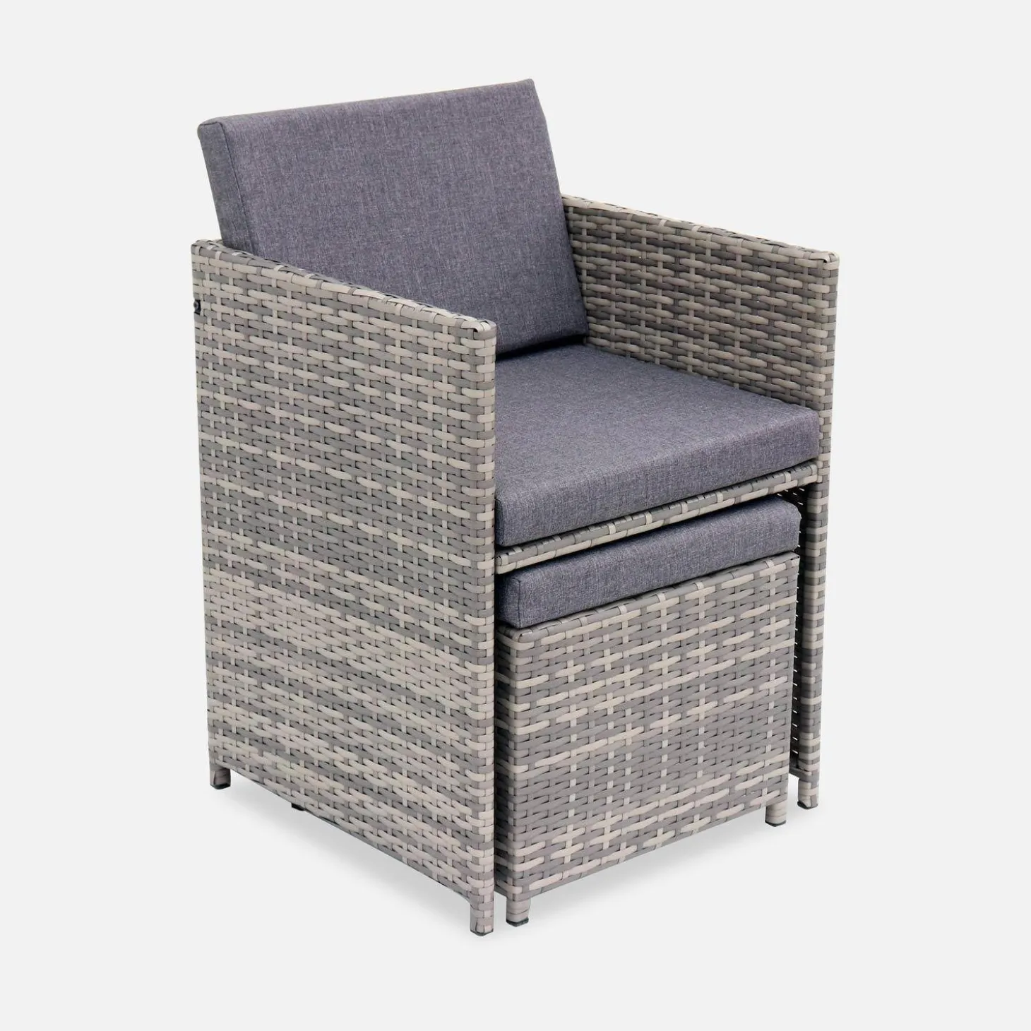 Tuinmeubelset van wicker, 6-10 zitplaatsen