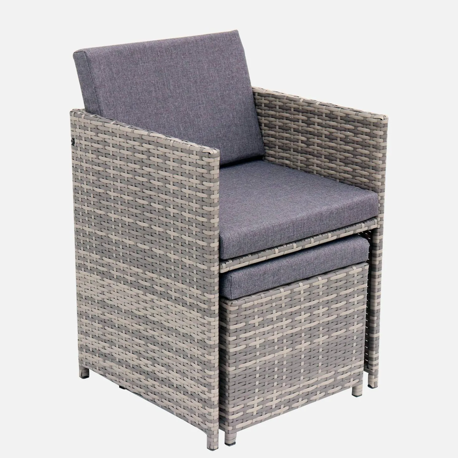 Tuinmeubelset van wicker, 8-12 zitplaatsen