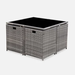 Tuinmeubelset van wicker, 4-8 zitplaatsen