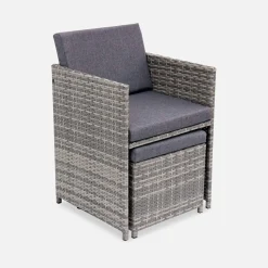 Tuinmeubelset van wicker, 4-8 zitplaatsen
