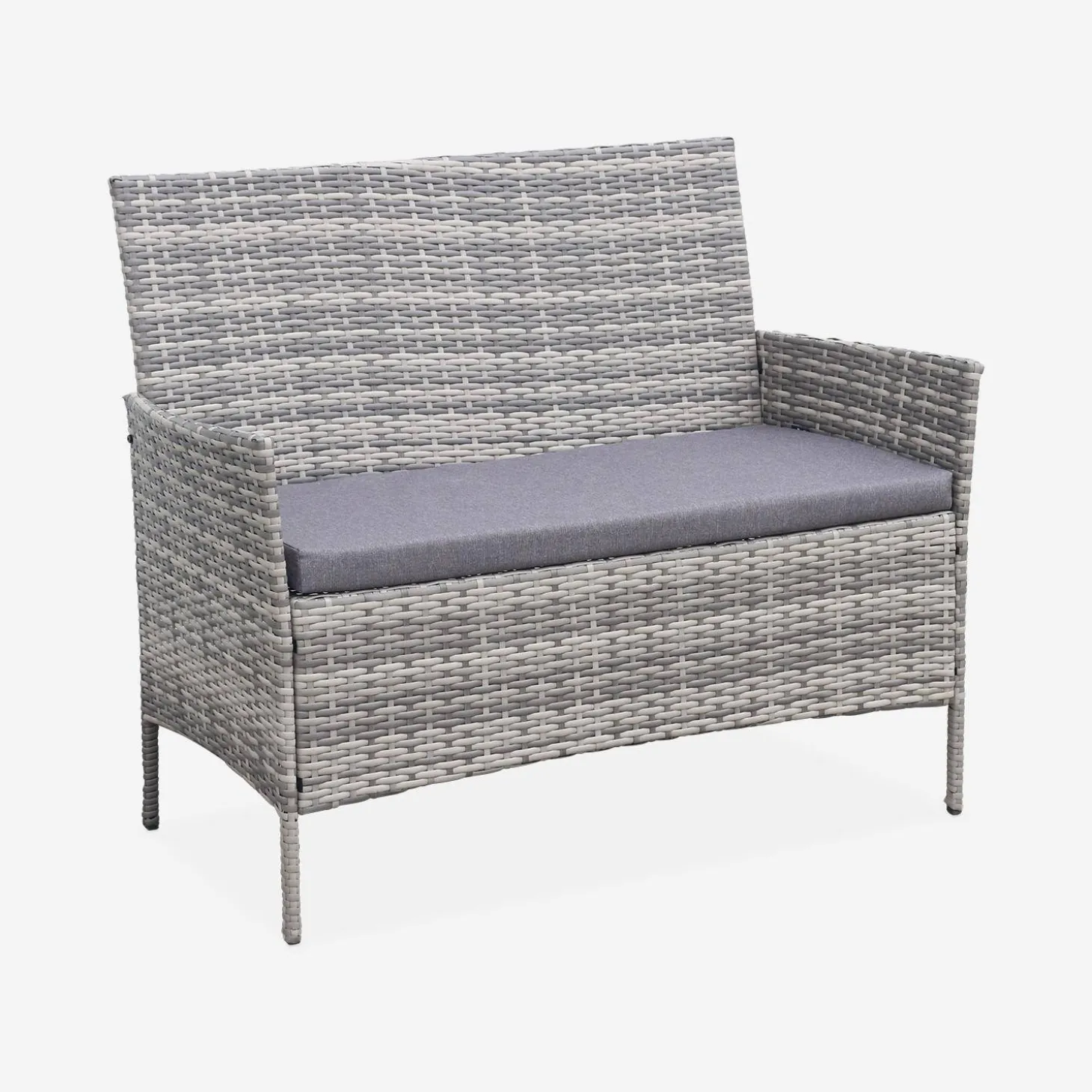 Tuinmeubelset van wicker, 4-zits