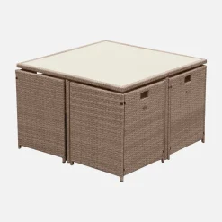 Tuinmeubelset van wicker, 4-8 zitplaatsen