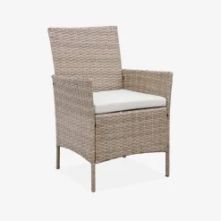 Tuinmeubelset van wicker, 4-zits