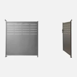 Tuinpoort gegalvaniseerd staal 2 deuren met slot en handgreep