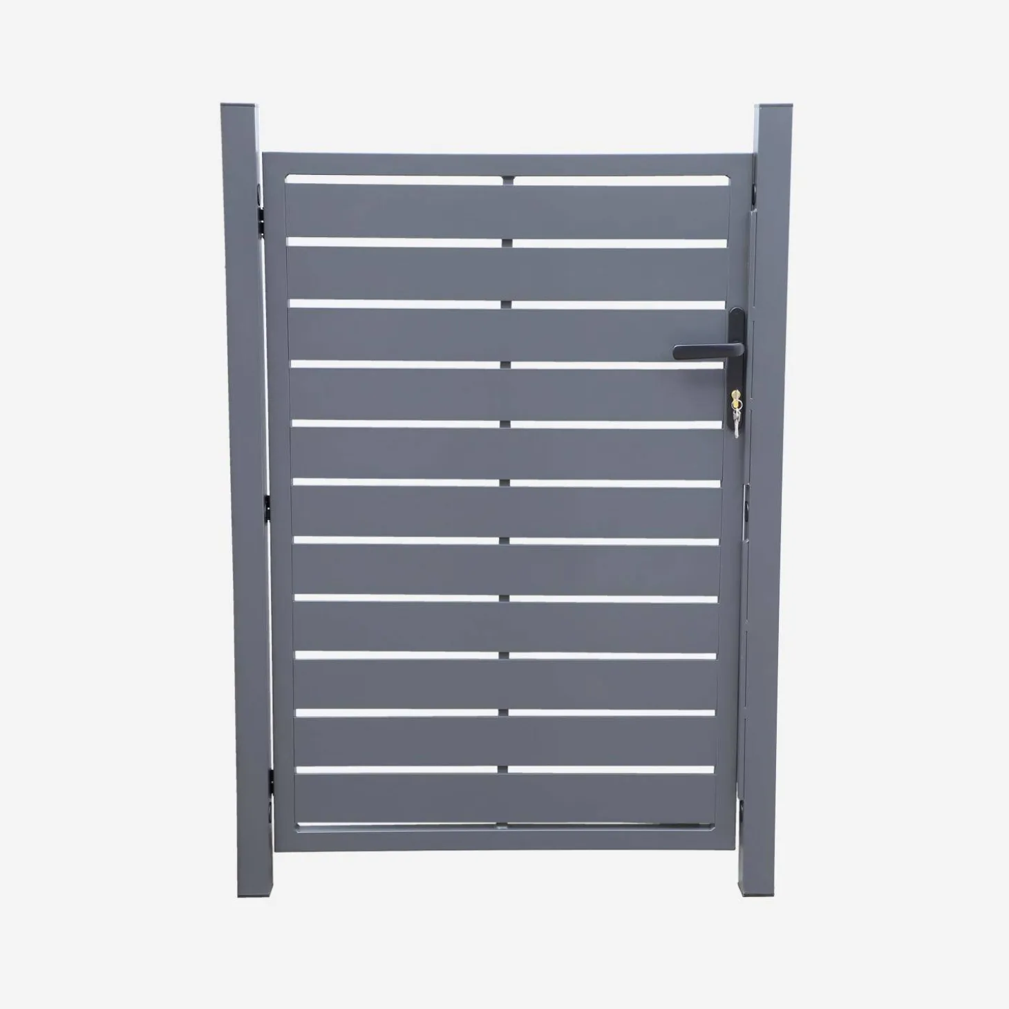 Tuinpoort van aluminium met slot en handvat