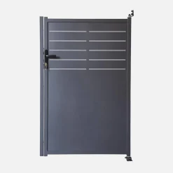 Tuinpoort van gegalvaniseerd staal met slot en handgreep