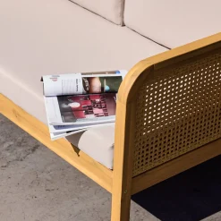 Tuinset acaciahout en vlechtwerk 4 zitplaatsen