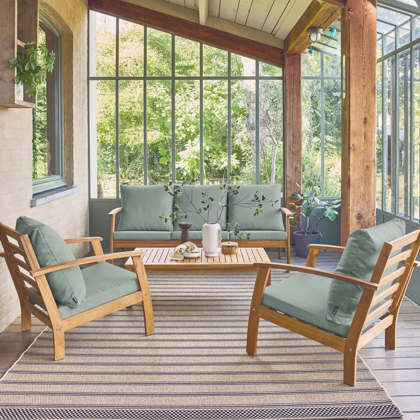 Tuinset 5 personen van acaciahout