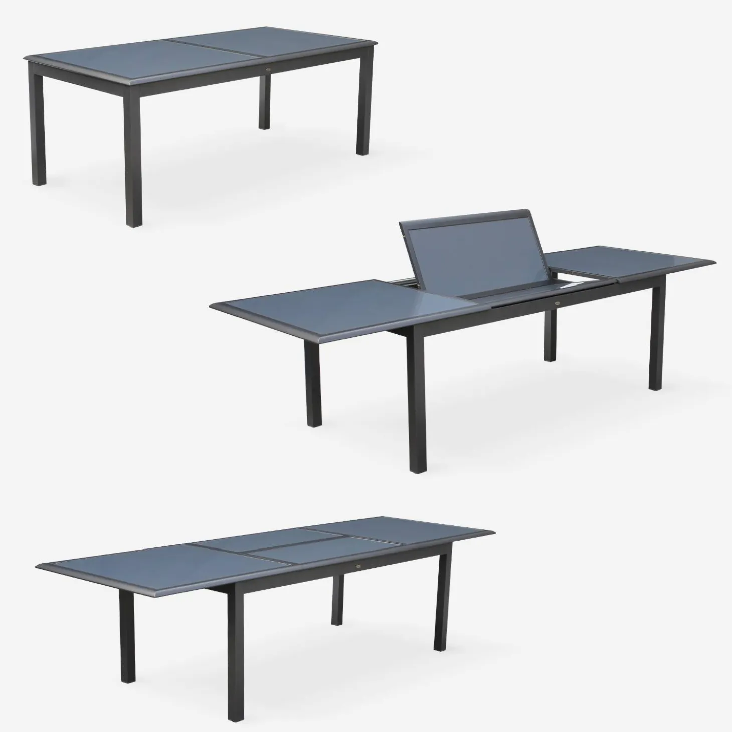 Tuinset 8 plaatsen uitschuifbaar