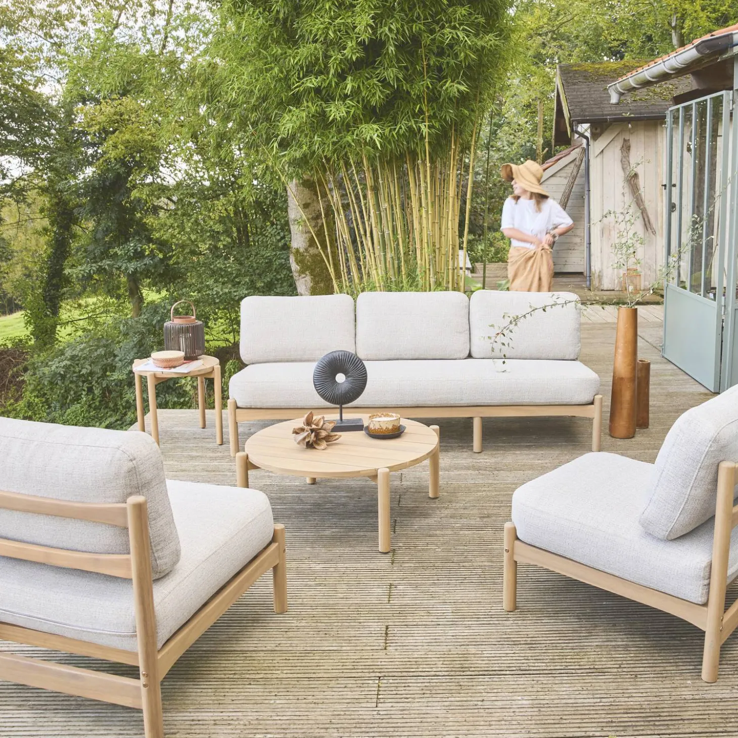 Tuinset 5 plaatsen van acaciahout