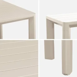 Tuinset van aluminium met 1 bank en 4 stoelen