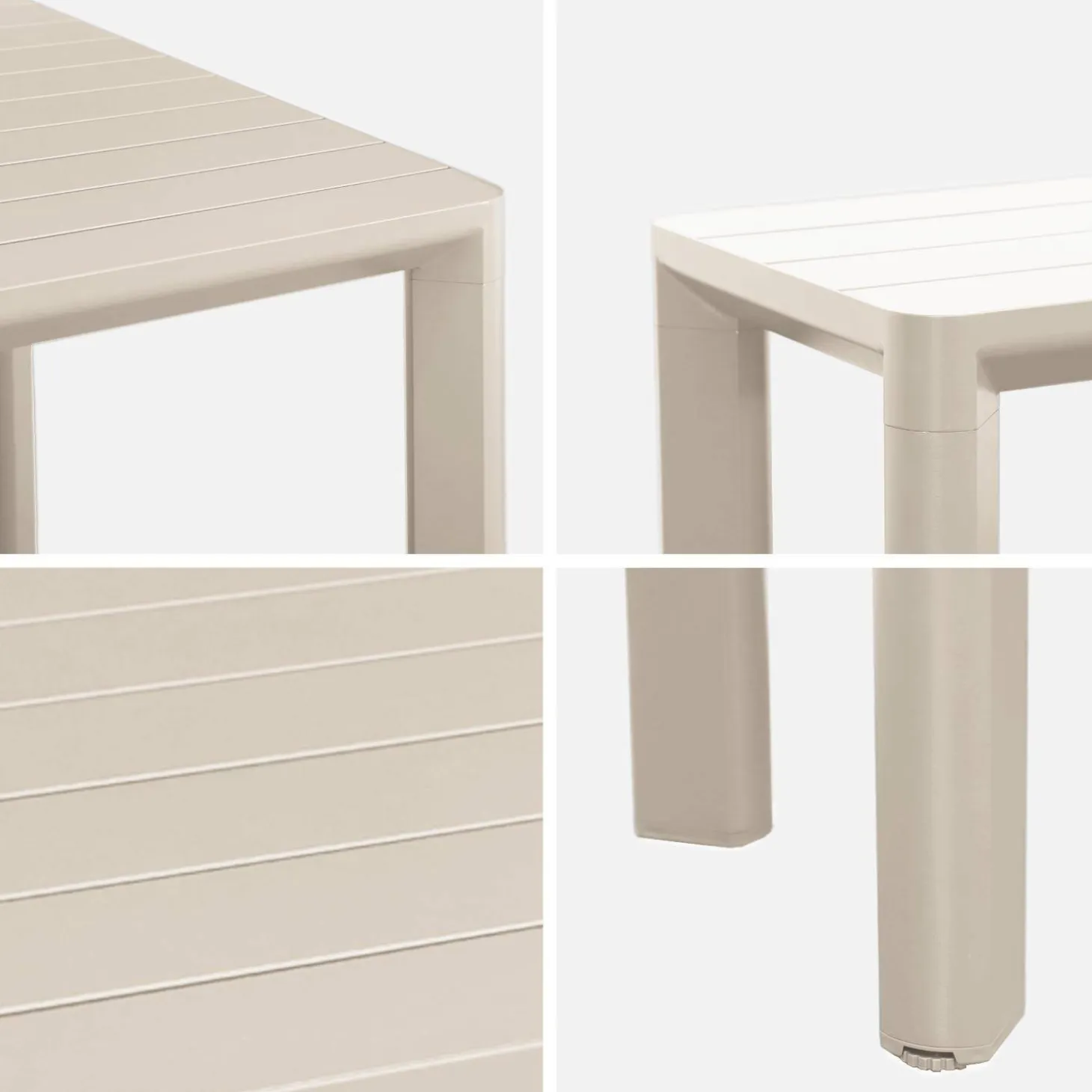 Tuinset van aluminium met 1 bank en 4 stoelen