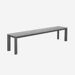 Tuinset van aluminium met 1 bank en 4 stoelen