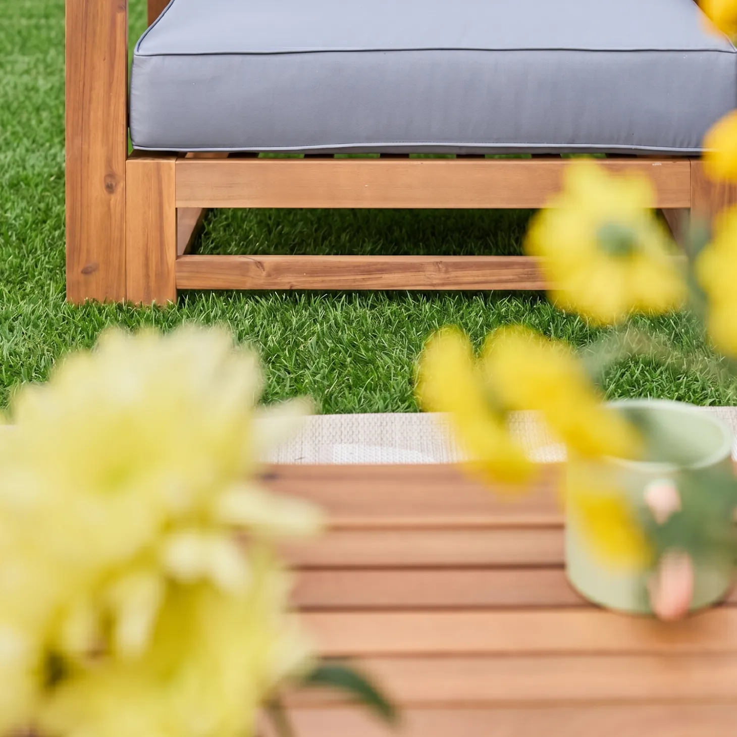 Tuinset van hout voor 5 personen