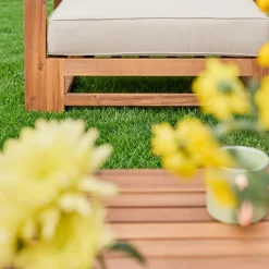 Tuinset van hout voor 5 personen