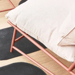 Tuinset van staal en textileen voor 4 personen