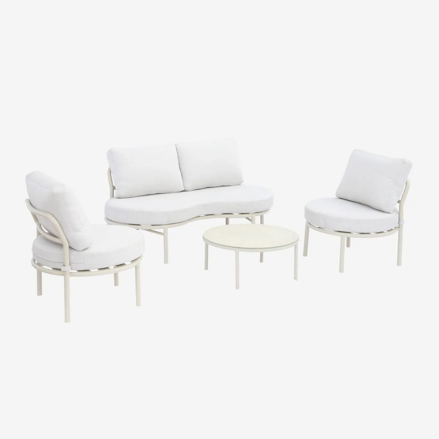 Tuinset voor 4 personen aluminium