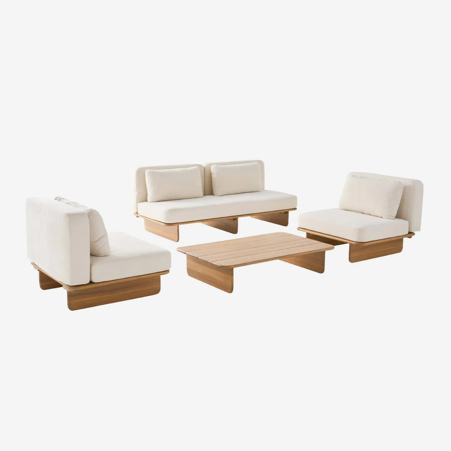 Tuinset 4 zitplaatsen acaciahout