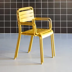 Tuinstoelen metaal met armleuning (set van 2)