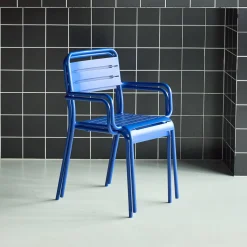 Tuinstoelen metaal met armleuning (set van 2)