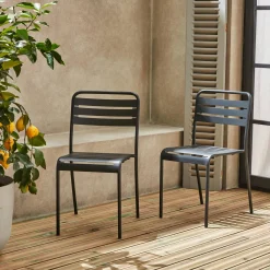 Tuinstoelen metaal (set van 2)