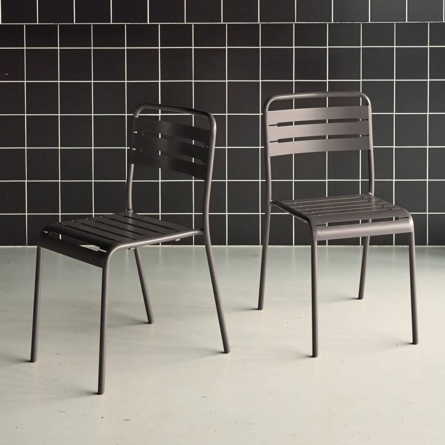 Tuinstoelen metaal (set van 2)