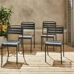 Tuinstoelen metaal (set van 4)