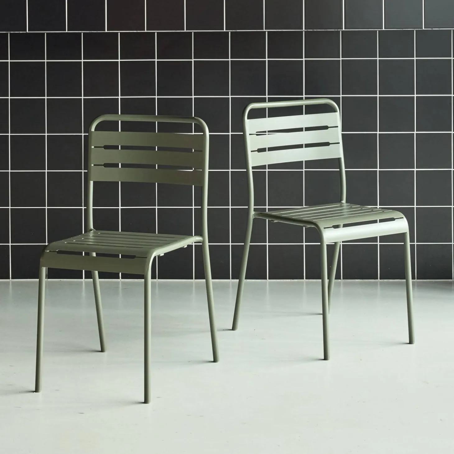 Tuinstoelen metaal (set van 2)