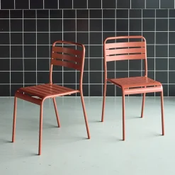 Tuinstoelen metaal (set van 2)