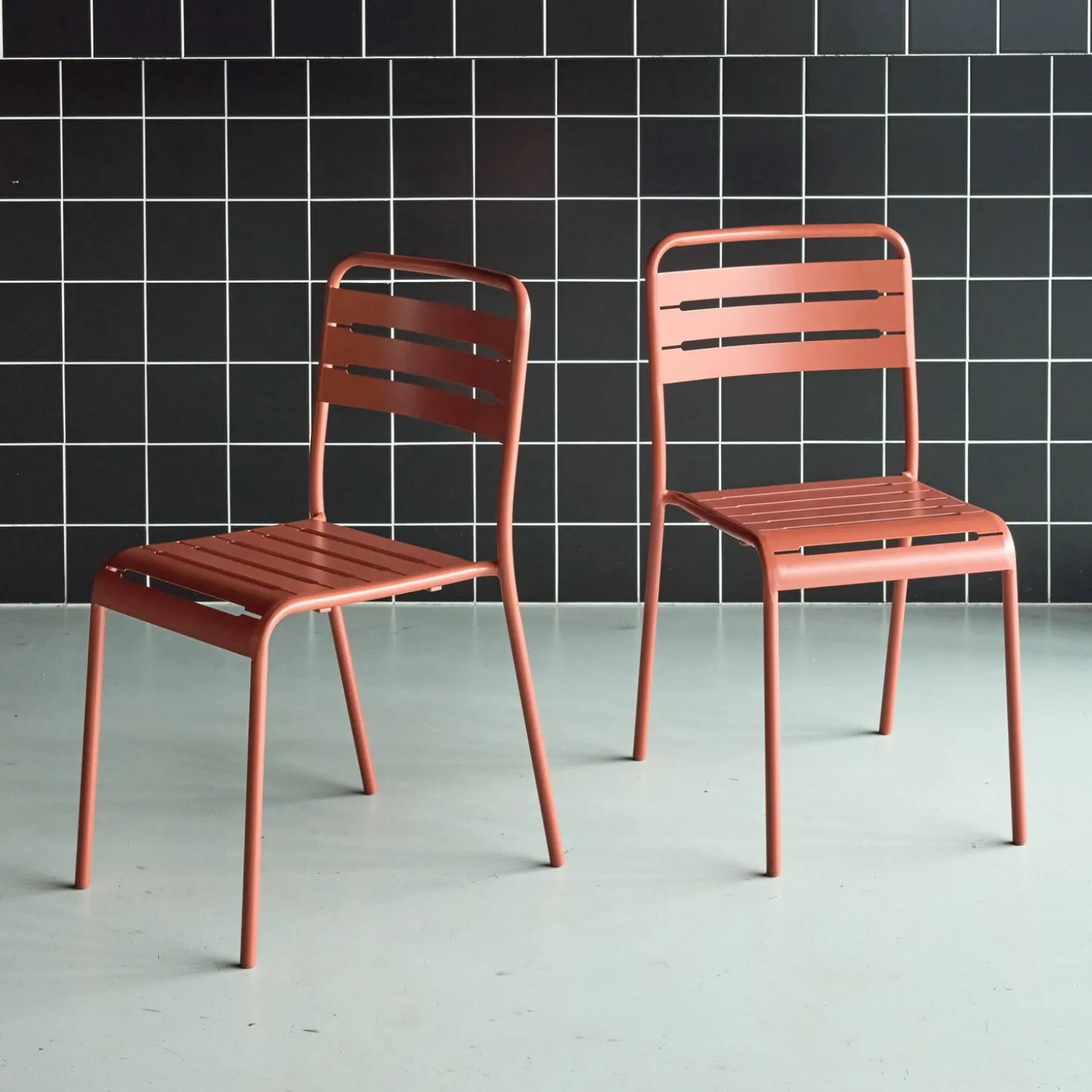 Tuinstoelen metaal (set van 2)
