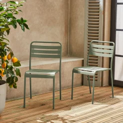 Tuinstoelen metaal (set van 2)