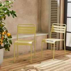 Tuinstoelen metaal (set van 2)