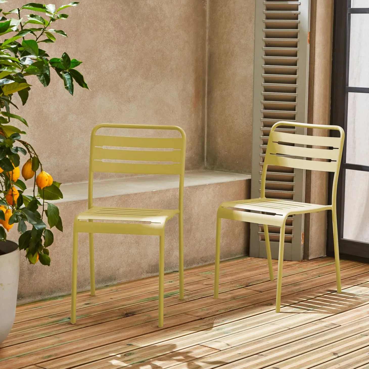 Tuinstoelen metaal (set van 2)