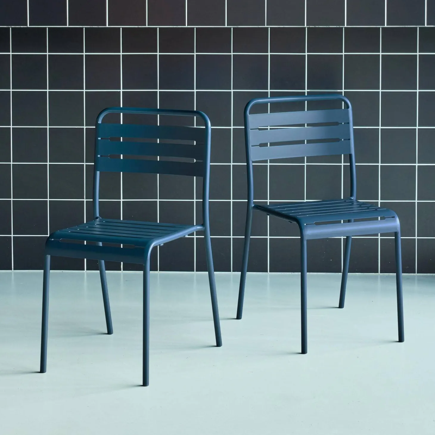 Tuinstoelen metaal (set van 2)