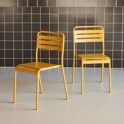 Tuinstoelen metaal (set van 2)