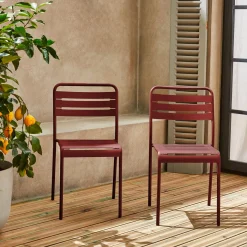 Tuinstoelen metaal (set van 2)