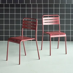 Tuinstoelen metaal (set van 2)